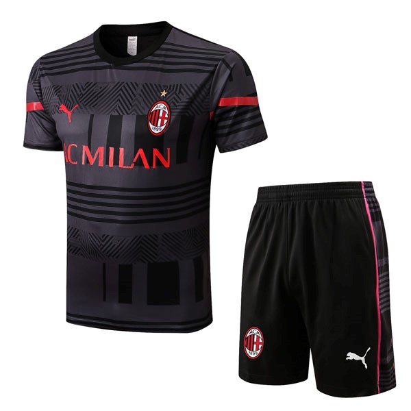 Camiseta Entrenamiento AC Milan Conjunto Completo 2022/2023 Gris
